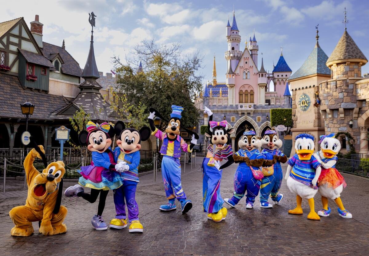 Mickey, Minnie and a host of Disney characters in Fantasyland. 