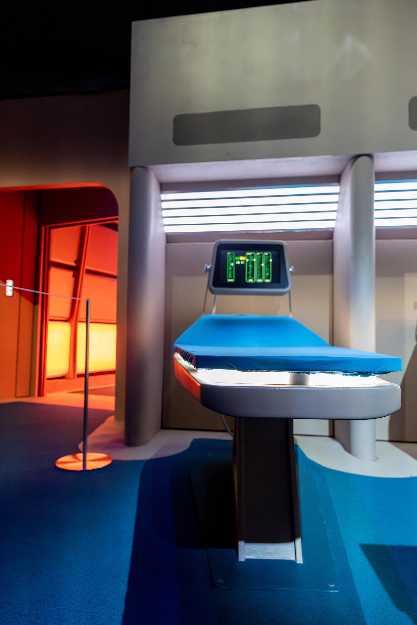 A bed on starship. 