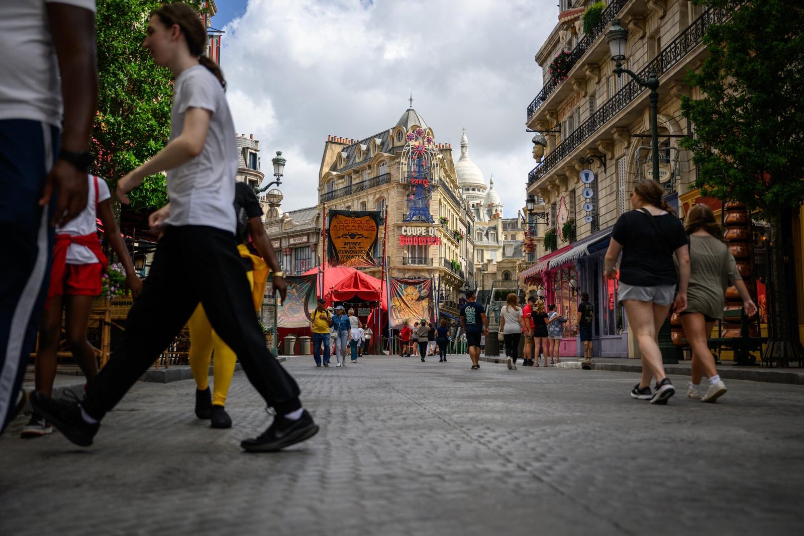 The constructed Paris streets of Epic Universe.