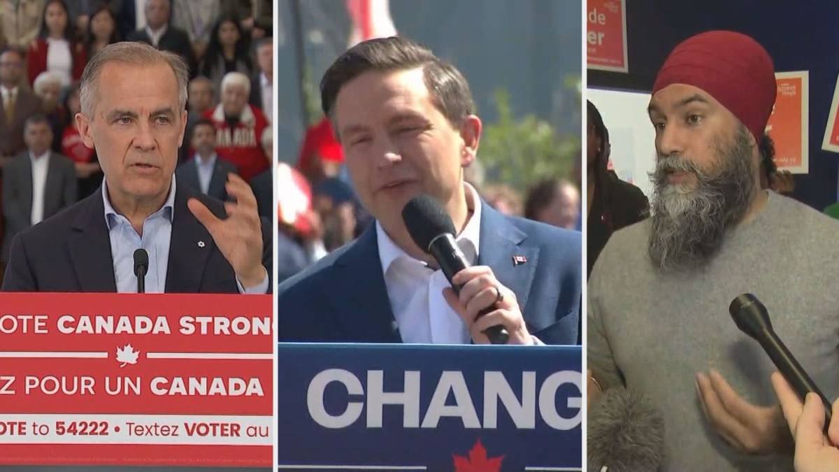 Click to play video: 'Party leaders seek support from undecided voters ahead of election day'