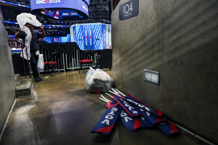 Crews clean up after the DNC