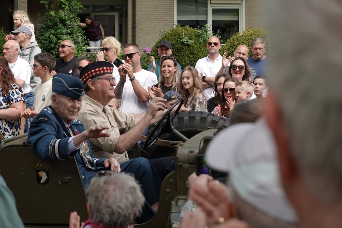 Honourary Lieutenant General Richard Rohmer leads the Liberation parade celebrations in Apeldoorn, The Netherlands.