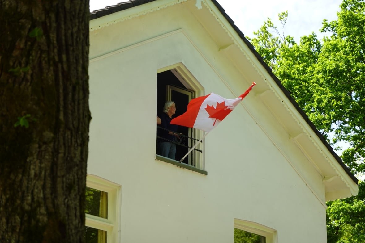 Canadian flags fly from homes across Apeldoorn, the Netherlands as the country marks celebrations leading up to Liberation Day on Monday,  May 5th.