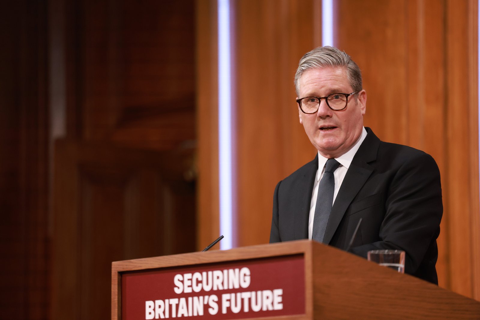 Sir Keir Starmer giving a speech on immigration on Monday morning