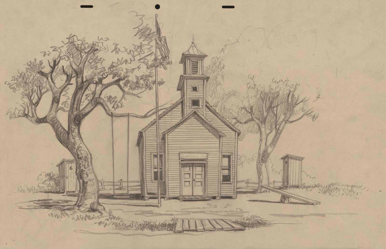 An early Harper Goff design that influenced the look of Frontierland.