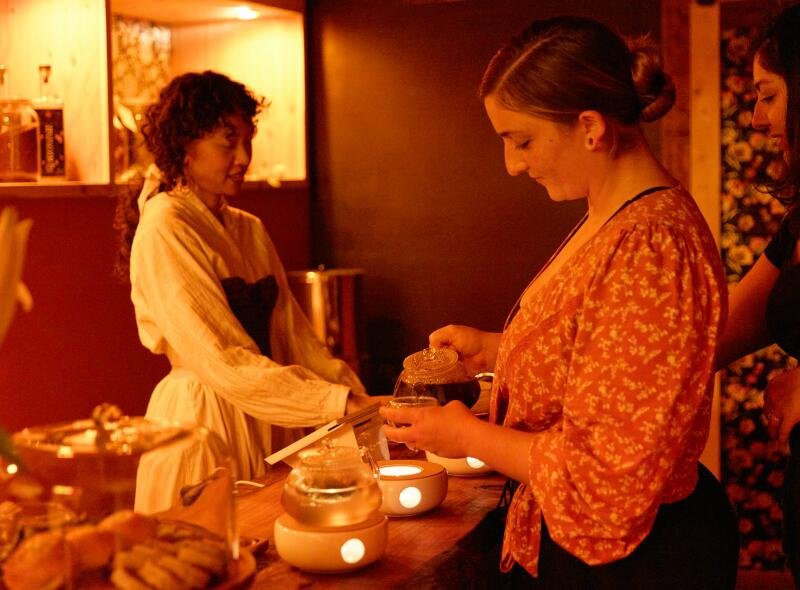 LOS ANGELES, CA -- MAY 17, 2025: Inside Jai Tea Loft on Saturday, May 17, 2025. (Dante Velasquez Jr. / For The Times)