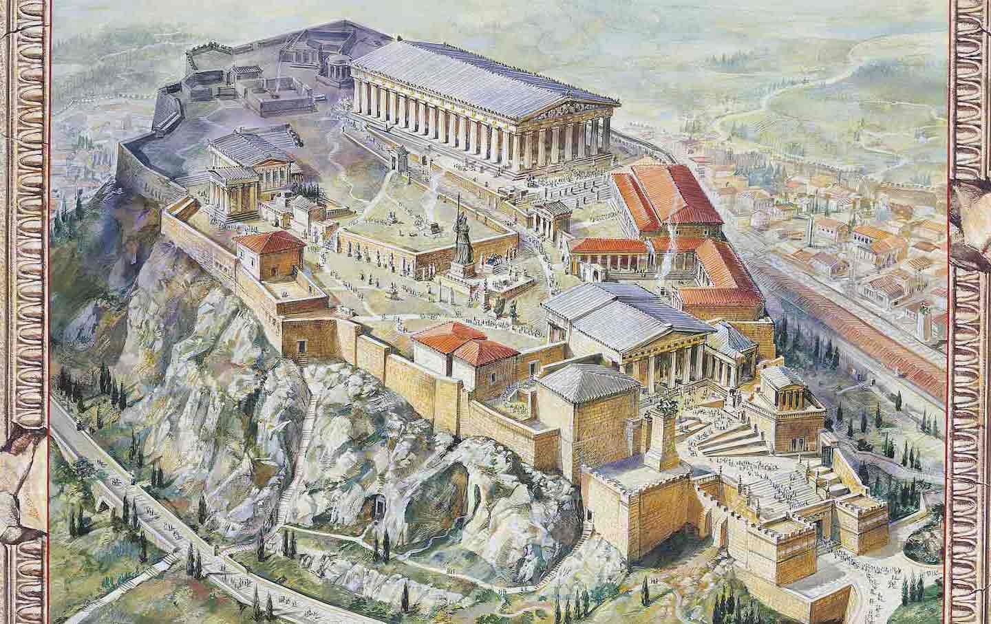 A view of Athens, Greece (circa 1900).