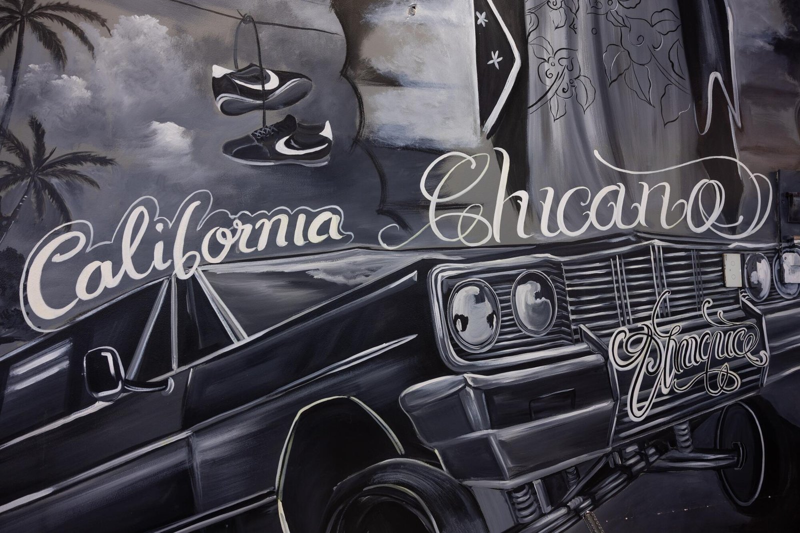 A Chicano-themed barber shop