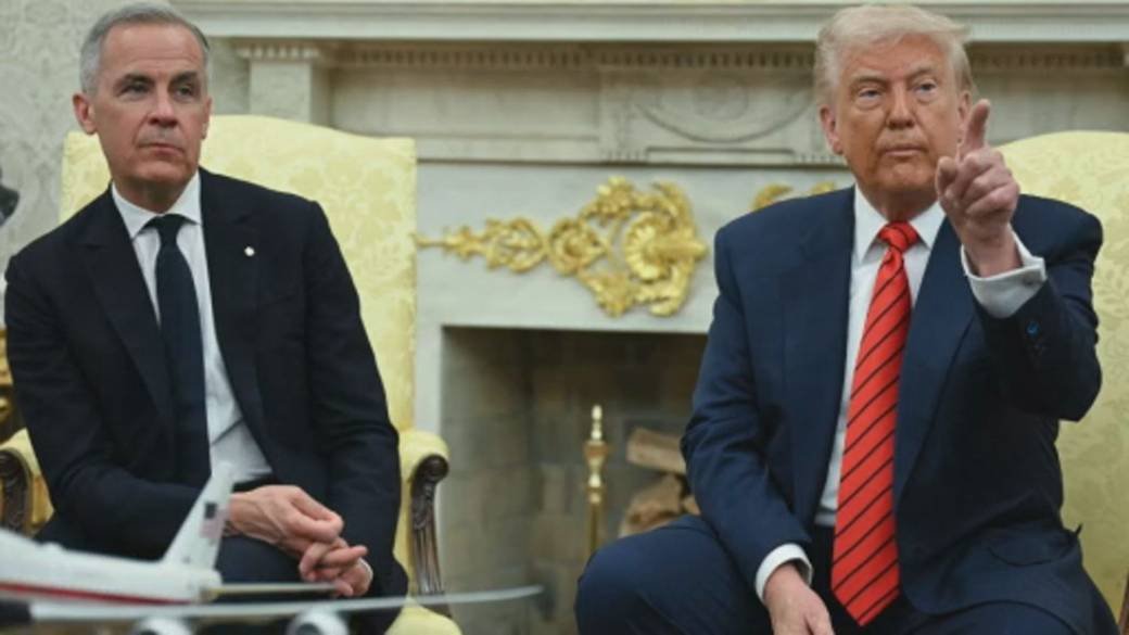 Click to play video: 'What did Carney and Trump talk about in their first sit-down?'