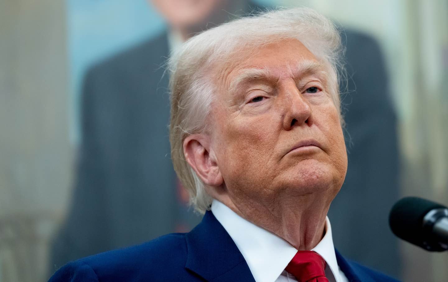 US President Donald Trump in the Oval Office of the White House on May 28, 2025.