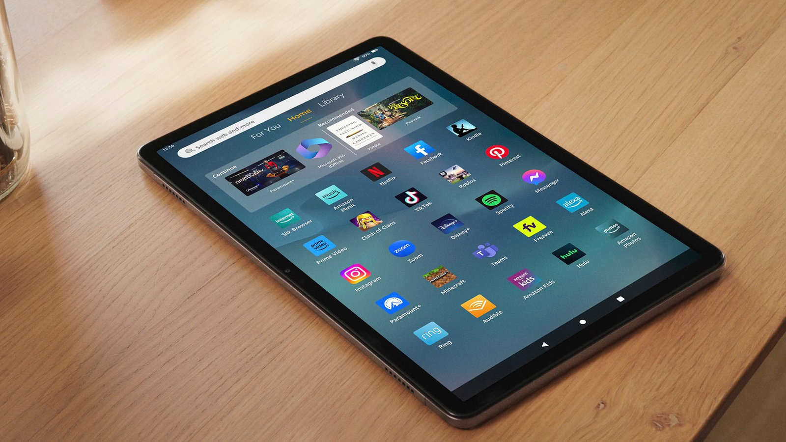 Amazon Fire Max 11 on Table Amazon Fire Max 11 tablet on Table