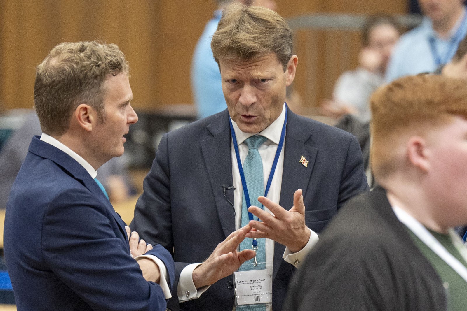 Richard Tice was speaking from the Hamilton, Larkhall and Stonehouse by-election count
