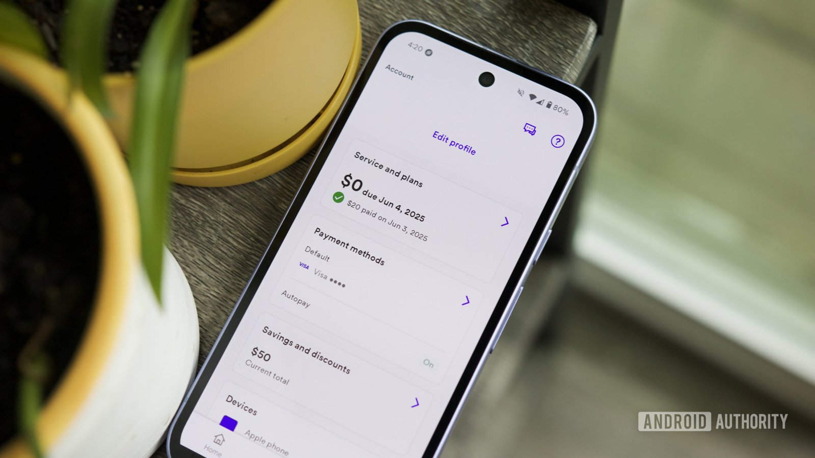 visible account page android app The account page in the Visible Android app.