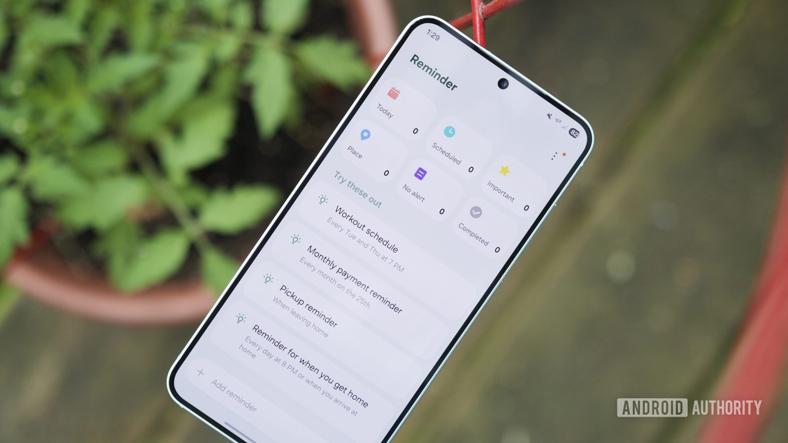 Samsung Reminder app in the One UI 8 beta.