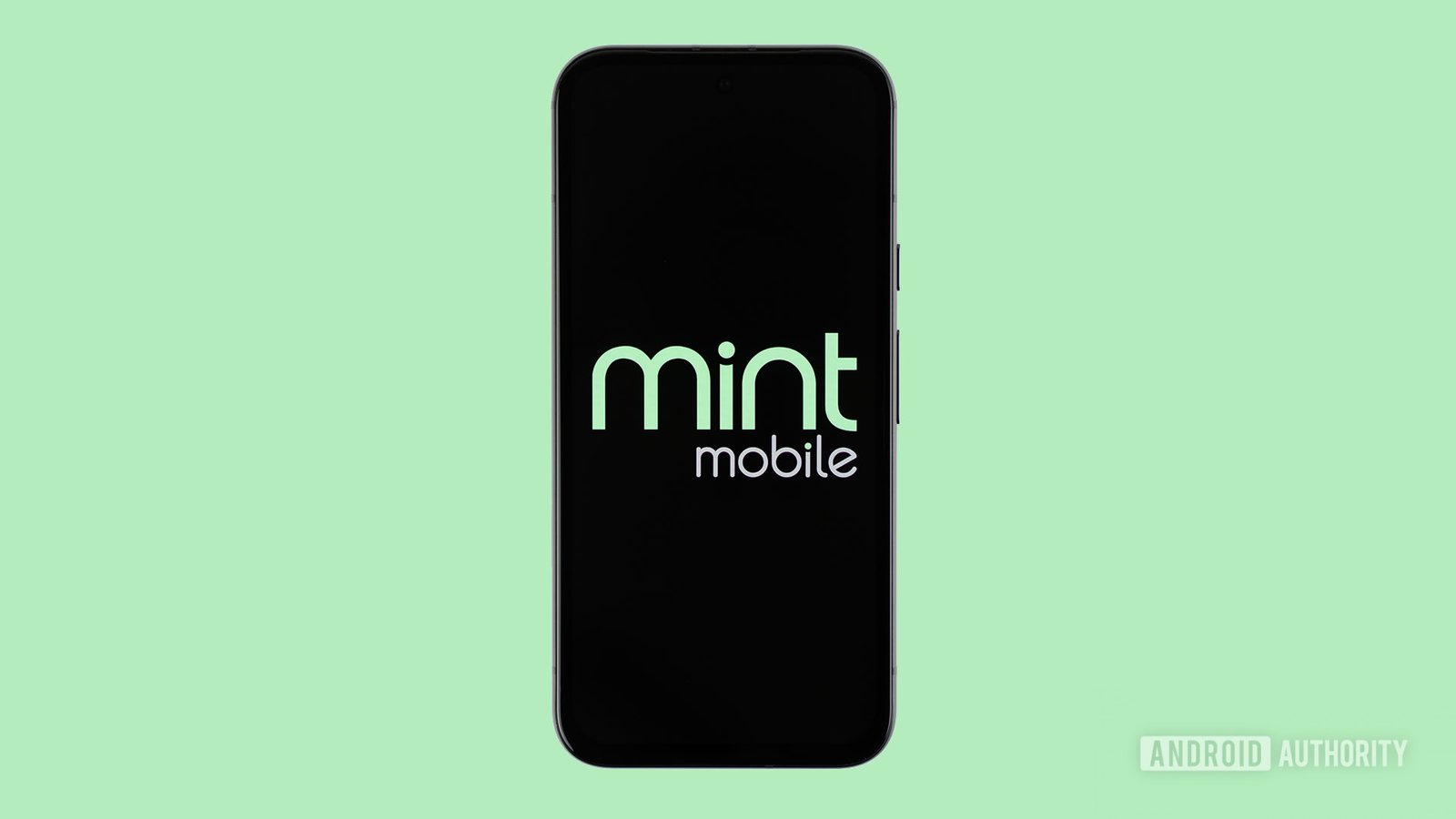 Mint Mobile logo on smartphone with colored background stock photo Mint Mobile logo on smartphone with colored background stock photo