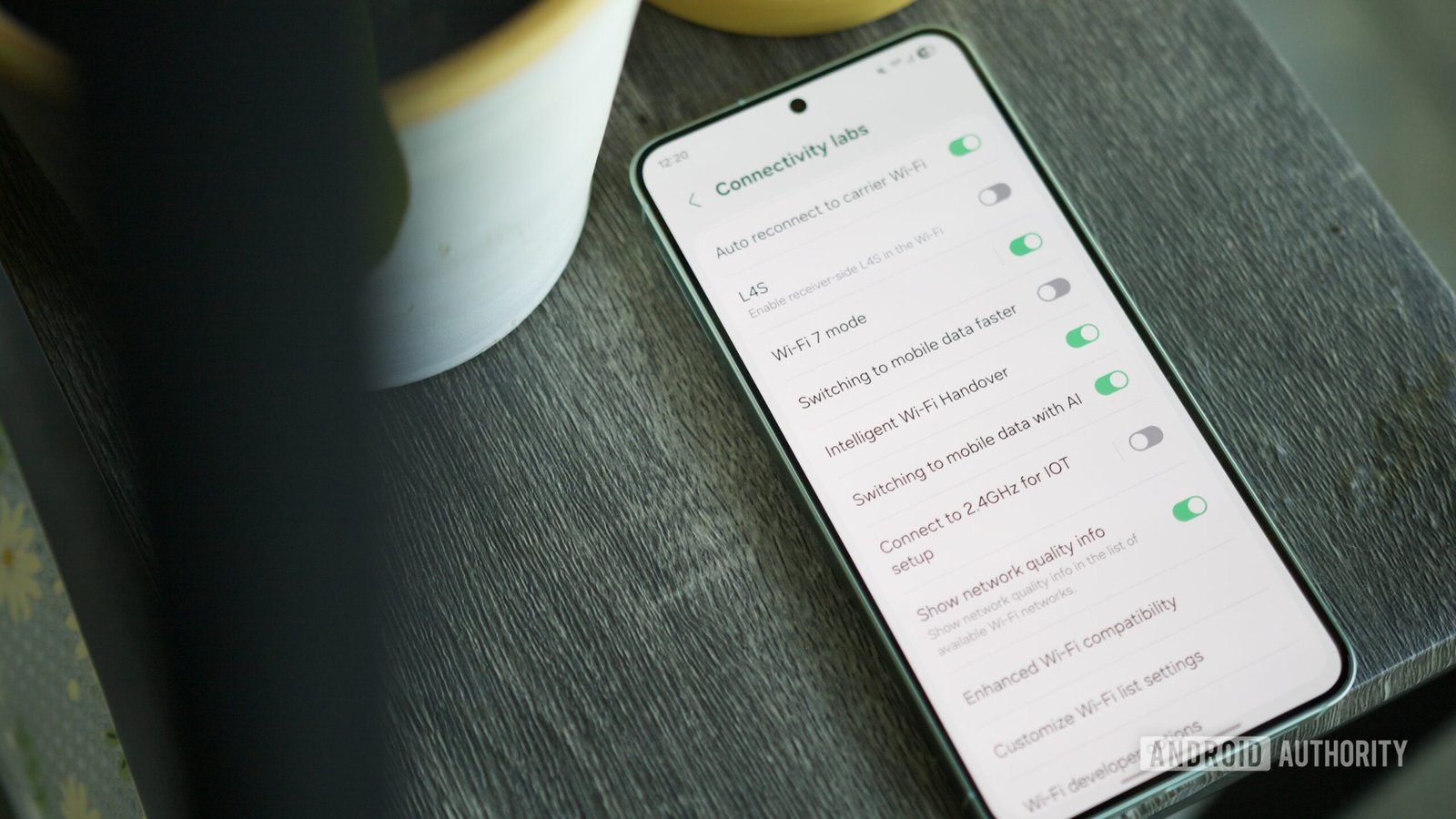 samsung connectivity labs toggles Wi-Fi settings toggles in Samsung's Connectivity Labs page.