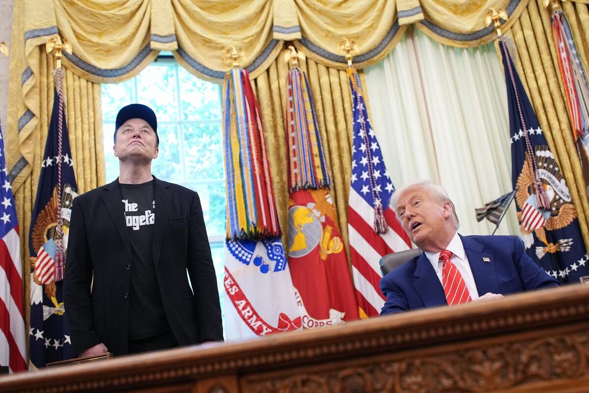 U.S. President Donald Trump and Elon Musk 