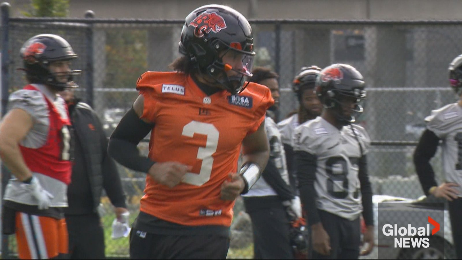 Click to play video: 'New Stampeders quarterback'