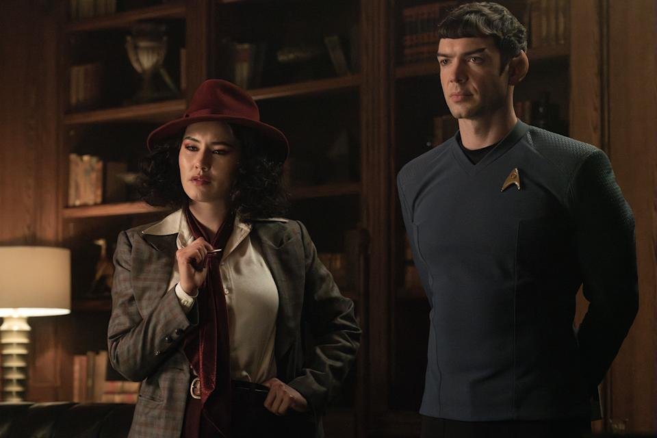 L to R Christina Chong as LaÃ­an and Ethan Peck as Spock in season 3 , Episode 4 of Strange New Worlds streaming on Paramount+. Photo Credit: Marni GrossmanParamount+ 