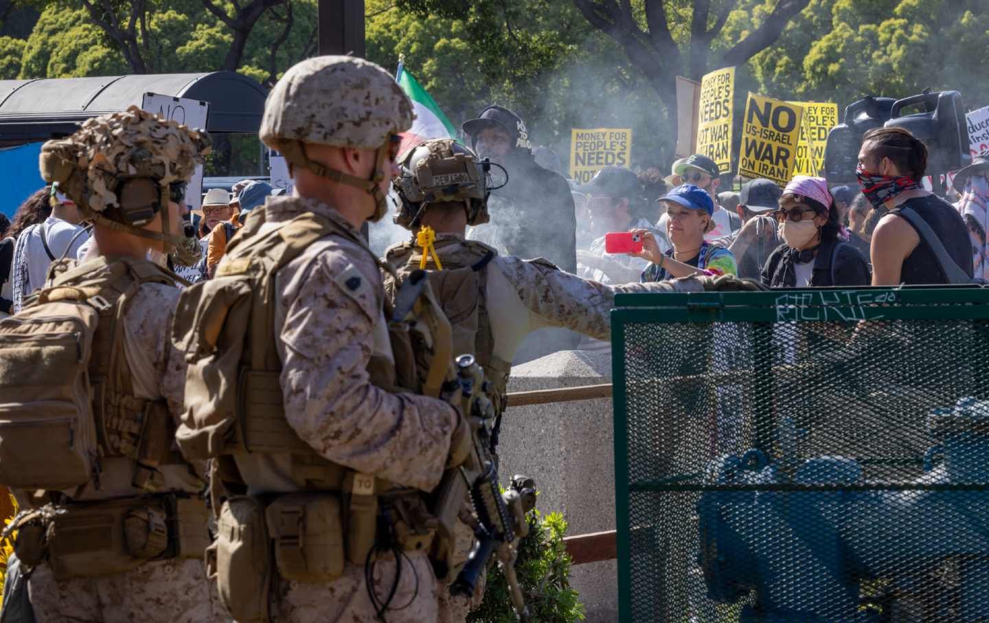 Anti-war protesters rally in Los Angeles on June 22 after the Trump administration bombed Iran with the largest B-2 bomber strike in US history.
