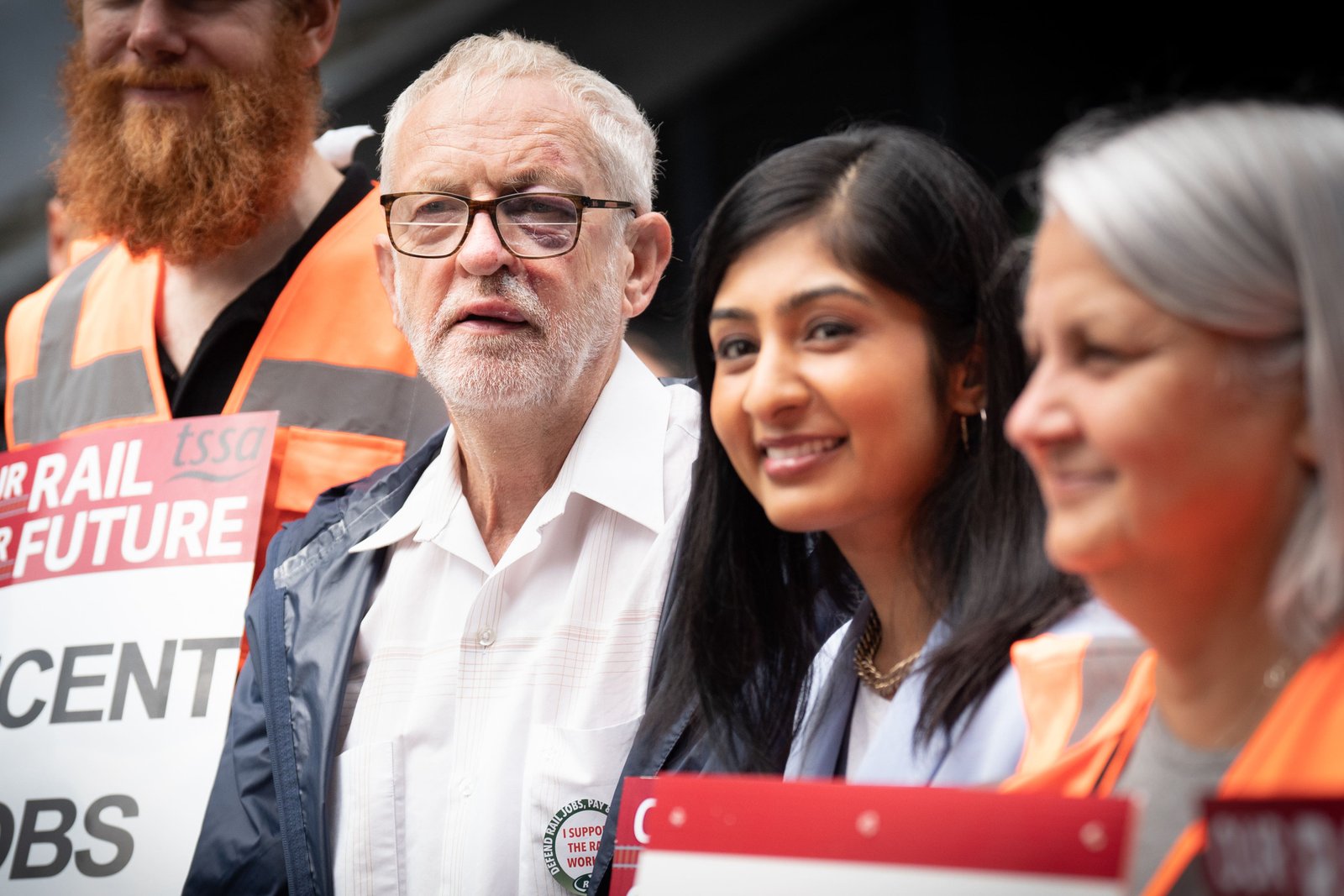 Zarah Sultana, second from right, said she was quitting Labour to ‘co-lead the founding’ of a new outfit with ex-party leader Jeremy Corbyn, second from left