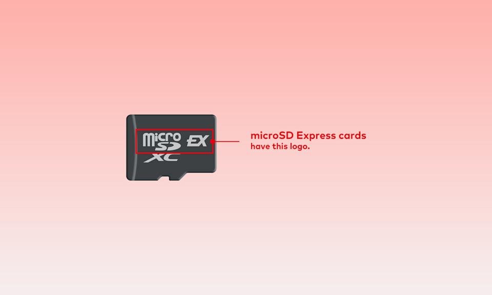 A graphic showing the logos found on the microSD Express cards required by the Nintendo Switch 2 for storage expansion.