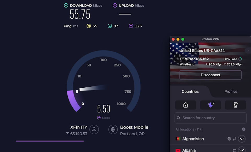 Proton VPN barely makes a dent in your download speeds.