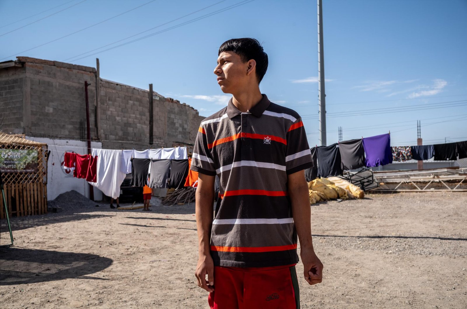 Eddy Lalvay, at the Albergue Vida shelter in Juárez, arrived at the border with his young nephew a year ago.
