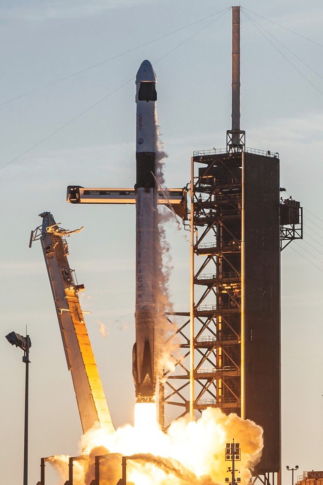 photo of rocket launching