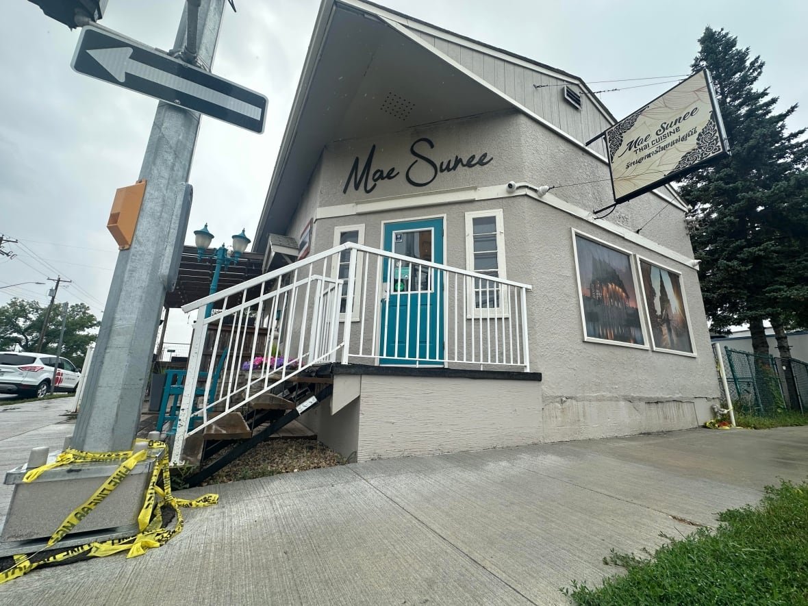 a closed restaurant after an arson