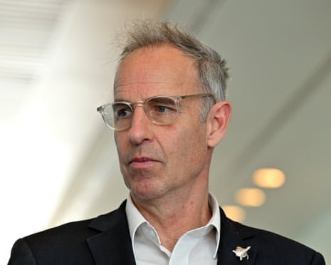 The Greens treasury spokesperson, Nick McKim, at a press conference at parliament house in Canberra.