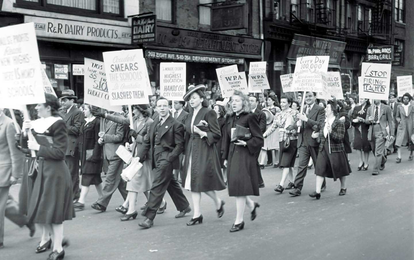 A May Day protest against the committee’s witch hunt at City College.