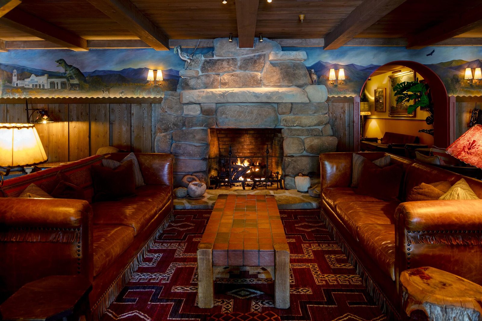 Lobby at the Hotel El Roblar.