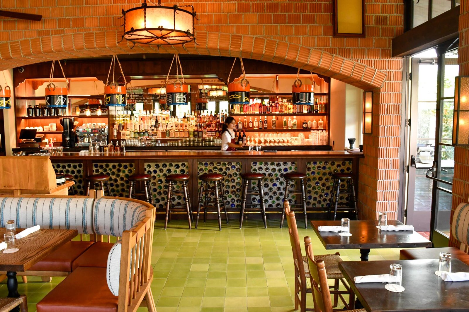 The bar in Hotel El Roblar, Ojai.