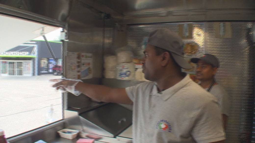 Click to play video: 'Food truck owner has vehicle stolen in front of him'