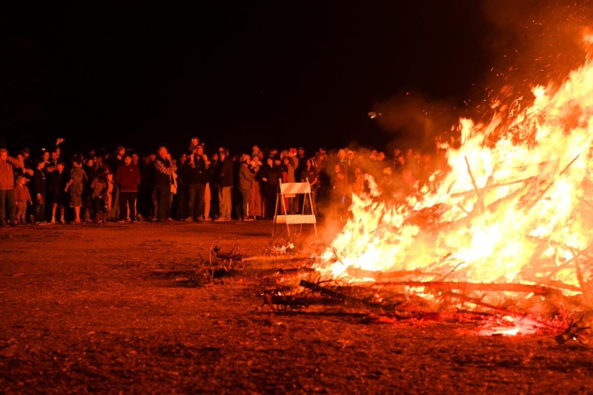 Solvang's holiday Julefest season often ends with a Christmas tree burn. This one happened in 2023.