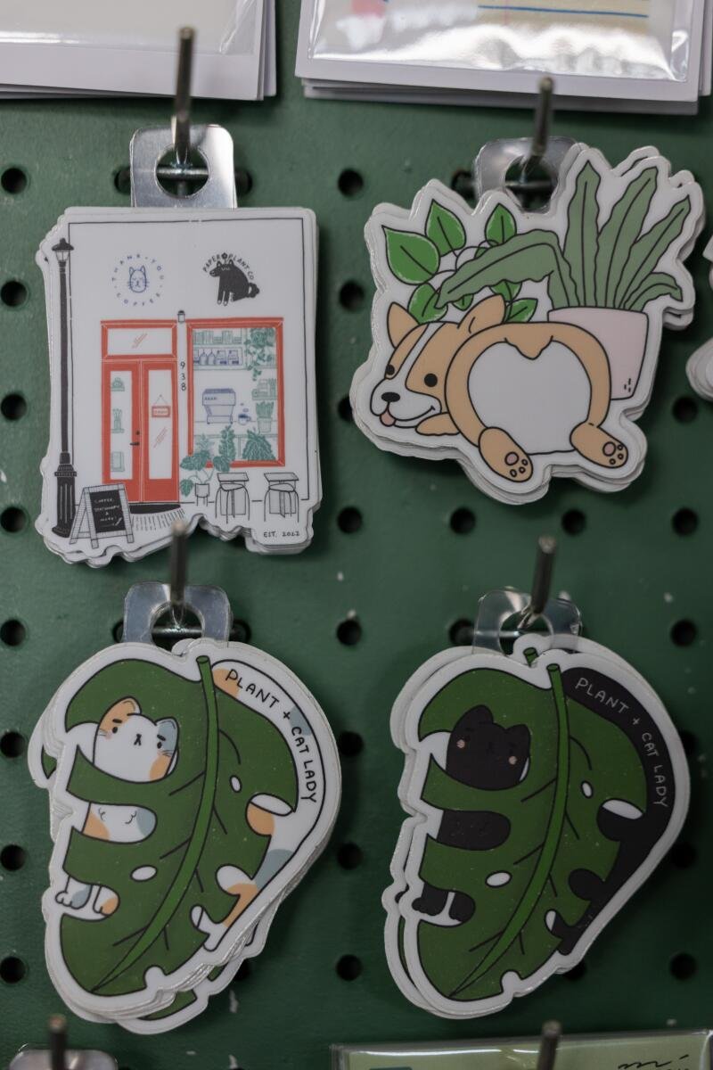 Stickers, says Paper Plant Co. owner Friedia Niimura, are hugely popular at the moment.