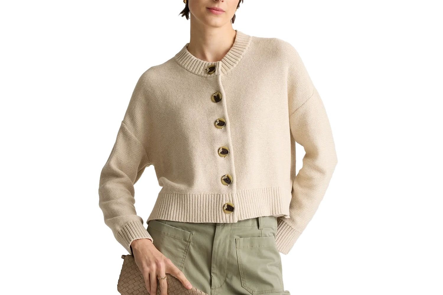 100% Organic Cotton Cropped Cardigan