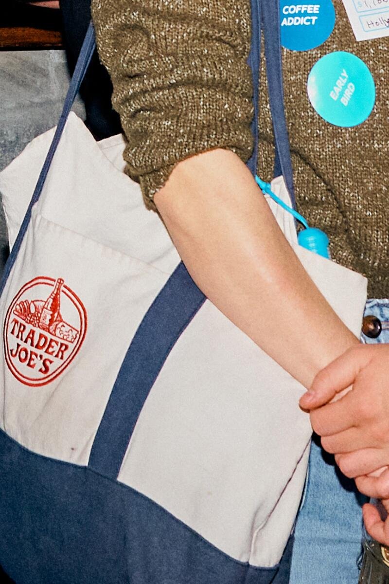 Upon arrival, attendees can pick out personality stickers with phrases like coffee addict, plant lover and early bird.